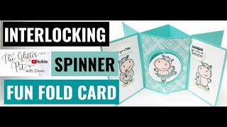 🔴Interlocking  Hippos  Fun  Fold  Spinner  Card