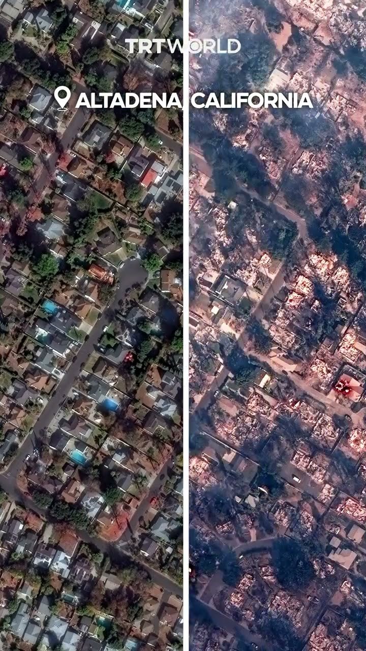Before and after photos show destruction from California wildfires