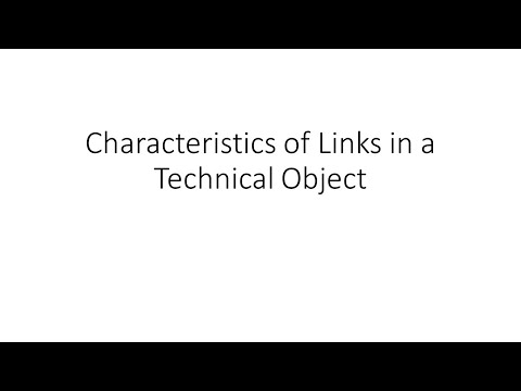 Characteristics of Links in a Technical Object