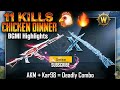 11 Kills Chicken Dinner 🐔🔥 AKM + Kar98 = Deadly Combo | BGMI Highlights