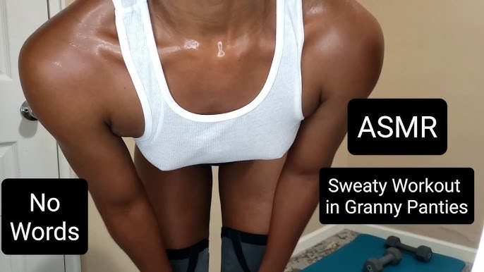 Sweaty Full Body Workout T-shirt and Oversized Granny Panties. April 11,  2022's Workout 
