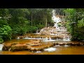 4k UHD Forest Waterfalls in Tak Province. Relaxing Waterfall, White Noise, Nature Sounds for Sleep.