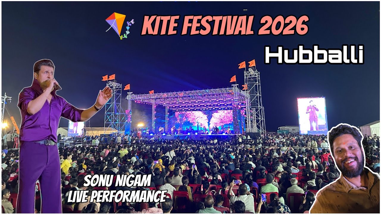 Sonu Nigam live performance At Hubli |  🪁Kite Festival 2026 #vlog125