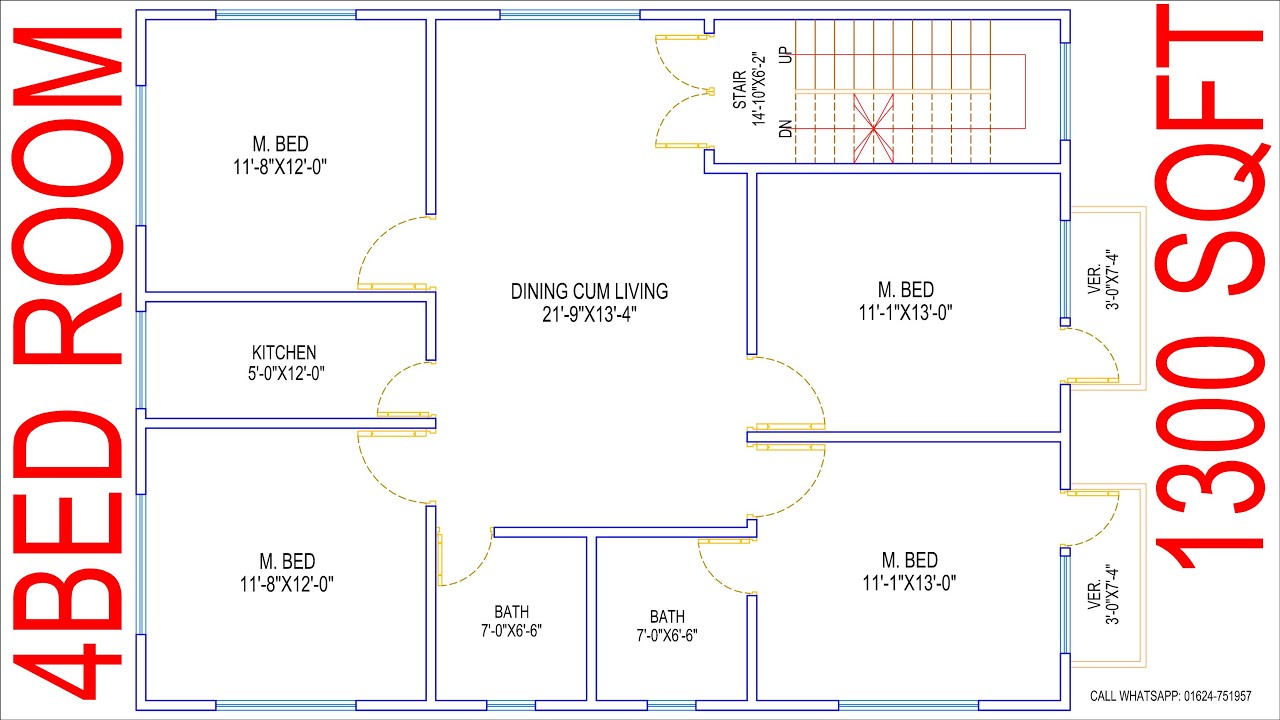 House Plan Design Ep 05 1300 Square