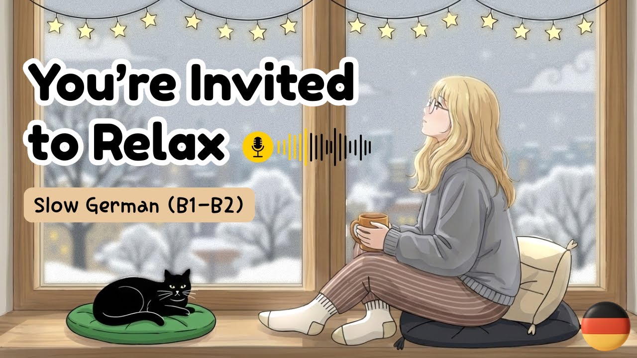 German Listening Practice B1-B2 | Stressed? You’re invited to relax.