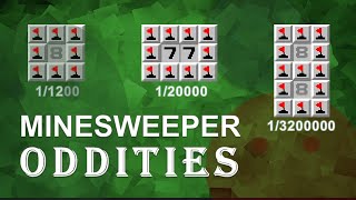 Minesweeper oddities and their probabilities: 8, 77, 8-8; no 0,1,2 boards; 1-click boards. screenshot 4