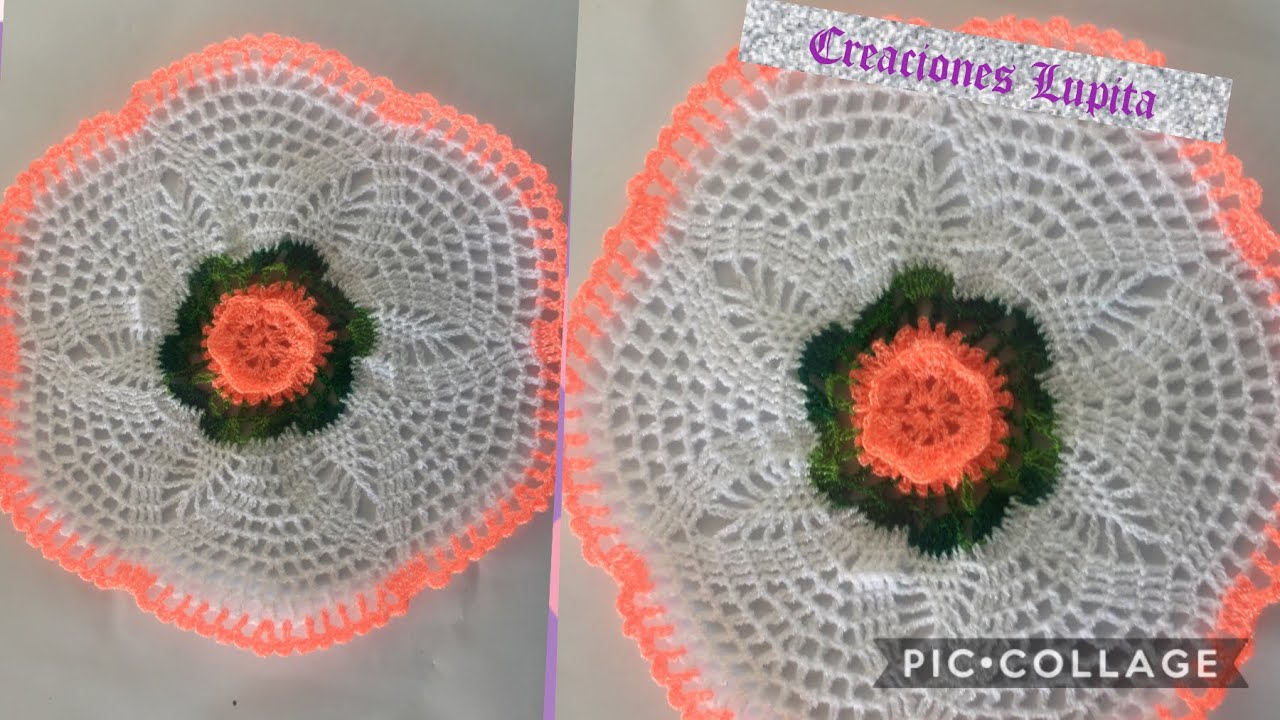 Carpeta de piñas/crochet fácil de tejer - YouTube