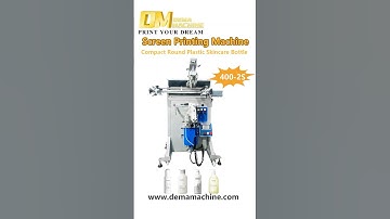 ✨DEMA Machine Sensor Servo Screen Printing Machine for Compact Round Plastic Skincare Bottle