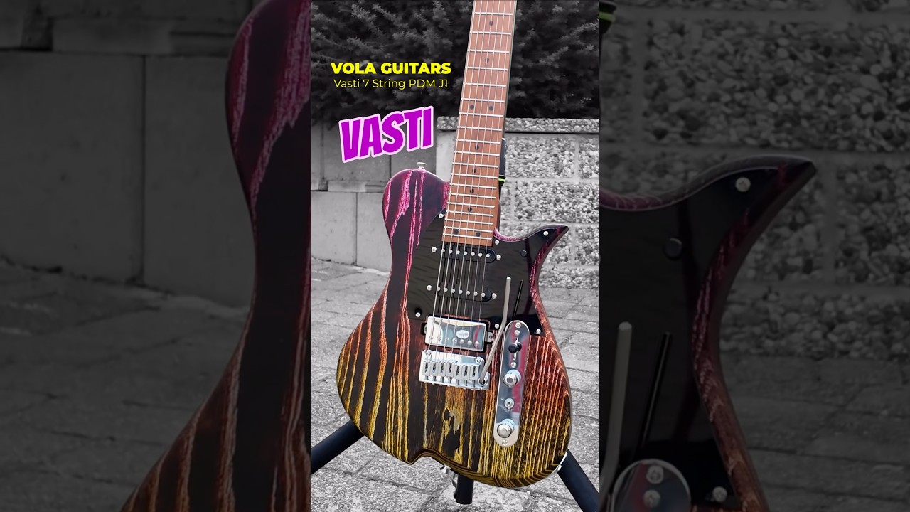 Vola guitars Vasti PDM J1 7 string guitar made an appearance at