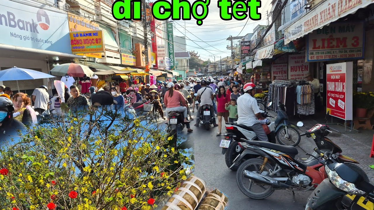 Hai tâm miền tây đi chợ xuân 29 tết quá vui 