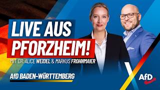 Download Lagu Live aus Pforzheim: Alice Weidel \u0026 Markus Frohnmaier! MP3