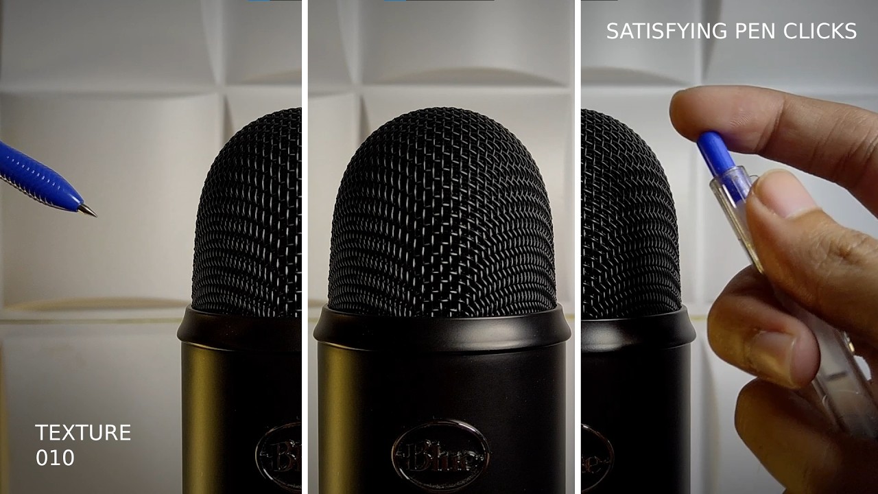 ASMR Texture Experiment 010 | Stereo Pen Clicking