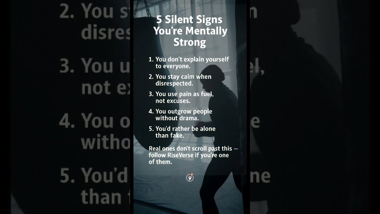 5 Silent Signs You Re Mentally Strong Motivation Asmr Psychology Quotes Trending Facts Viral