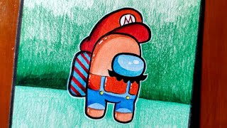 Mario Inspired Among Us Character Drawing / #shorts