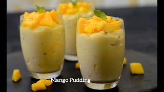 Mango Pudding Without Gelatin And Agar Agar | Mango Pudding Recipe | Mango Recipes - Reena Ki Rasoi