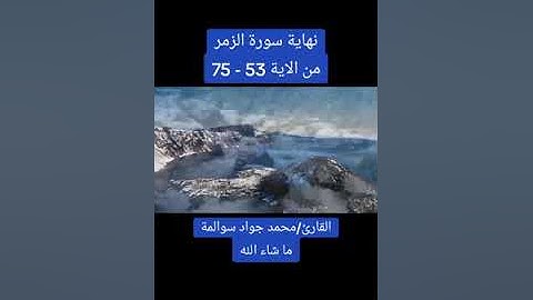 سورة الزمر 53-75: القارئ / محمد جواد سوالمة