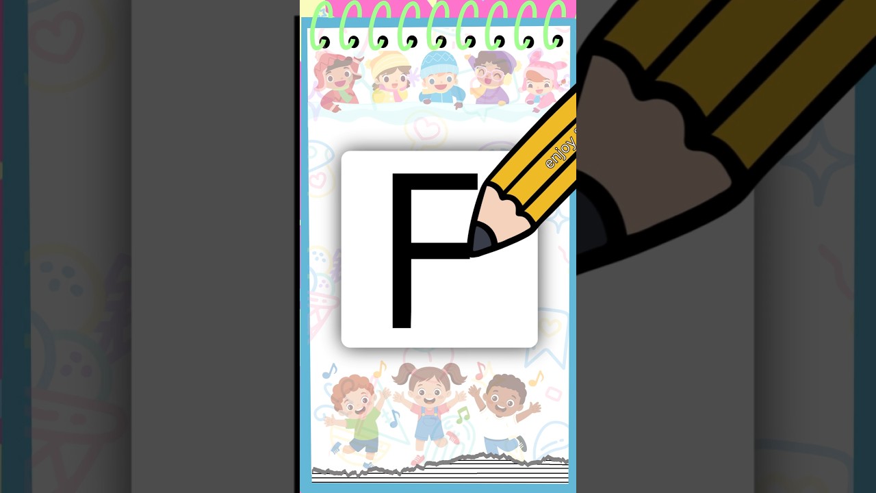 🎨 Draw F with Pencil | Fun Letter F for Kids! | ABC Learning Shorts 