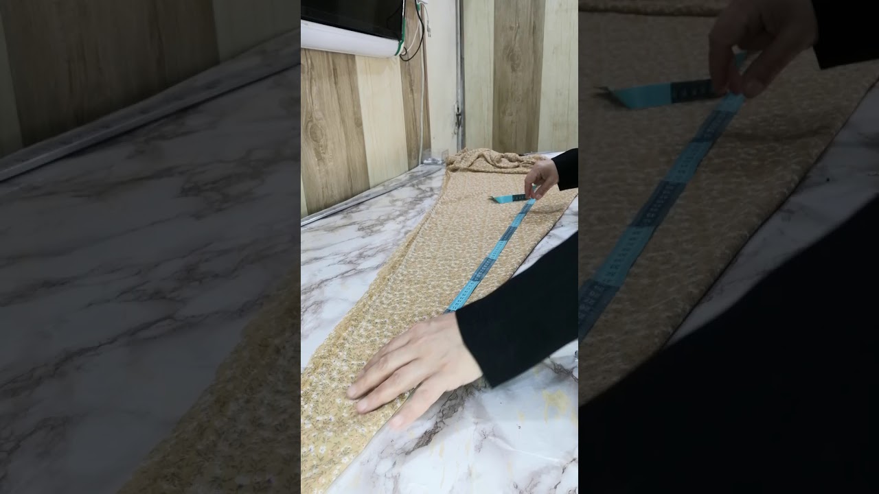 طريقه فصال فستان التنورة دبل اكلوش والصدر قصات