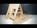 How to Make Modern Popsicle Sticks House - Amazing Mini House - Building Popsicle stick