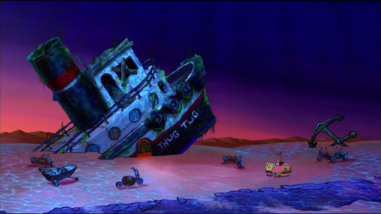 SpongeBob and Patrick visit the THUG TUG
