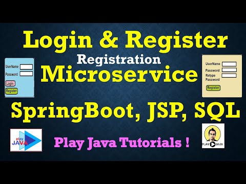 Microservices : Login And Register using SpringBoot, JSP & SQL [Part-2 : Registration Microservice]
