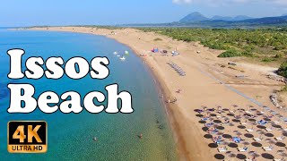 Issos Beach Corfu, Greece in 4K. Lake Korission, Halikounas Beach, Ag. Georgios