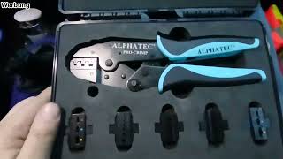 Alphatec Crimpzange Set Mit Wechselbacken Inkl. Automatische Abisolierzange