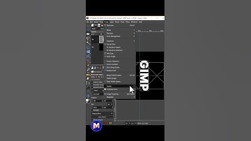 Easy Reflected Text Effect with GIMP #shorts