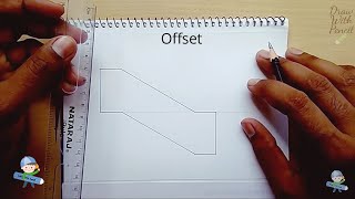 How to draw a duct | Offset piece 3D | डक्ट को 3D में केसे ड्रो करे? | pencil and ruler | HVAC |
