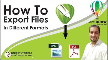 How to Export CDR Files into JPG, PNG & PDF FORMAT in Coreldraw | in Hindi | 2021