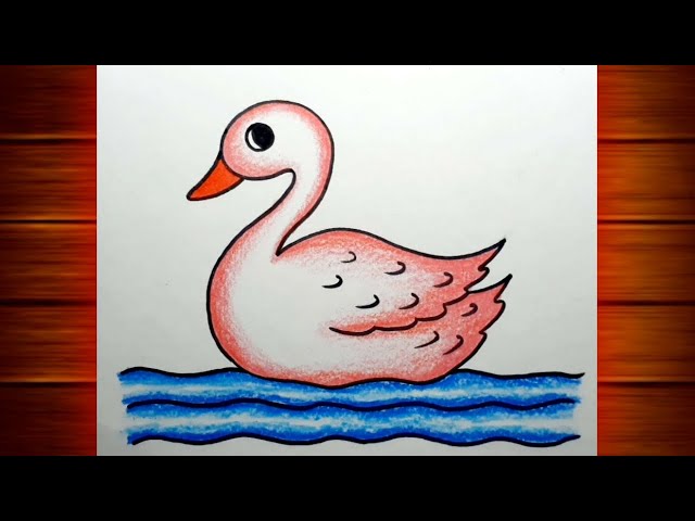 How to draw scenery drawing with duck how to draw simple landscape scenery  of floating duck – Artofit