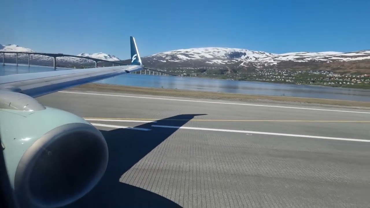 Flyr 737-800 Beautiful Takeoff from Tromsø (LN-FGA) [4K/60FPS]