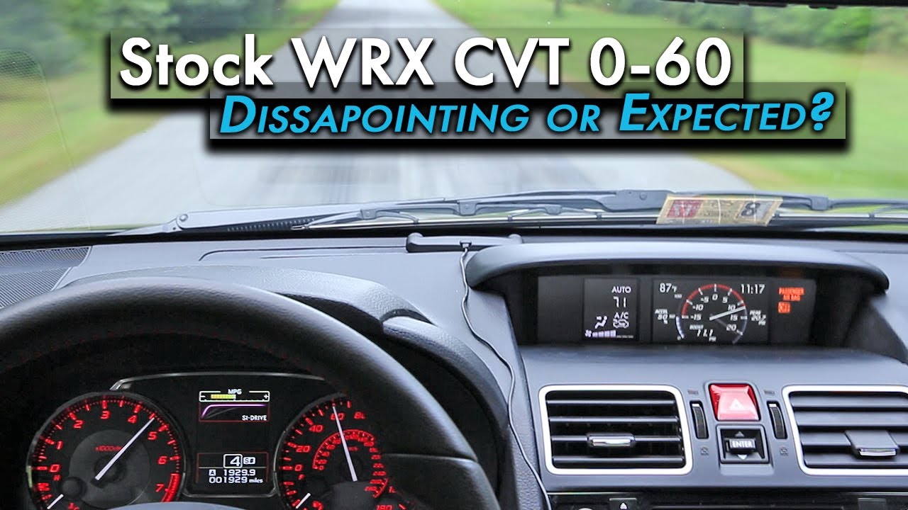 WRX CVT 060 Times Regular Gas vs Premium Gas Comparison YouTube