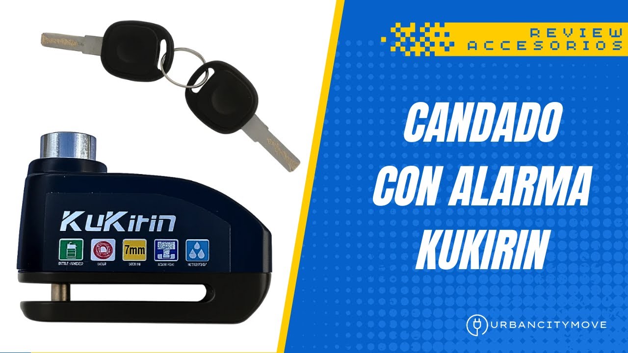 Antivol électronique Kukirin G2 Pro/Max – 3 Broches, Avec Clé – Plastique Durable, Taille 32,7x53x80 Mm