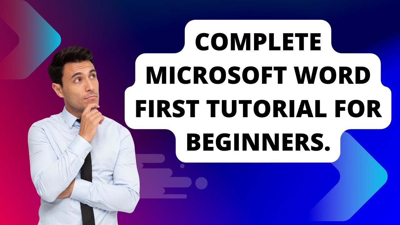 Complete Microsoft Word first Tutorial for Beginners. - YouTube