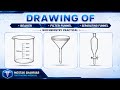 BEAKER &amp; FUNNEL DRAWING - PRACTICAL FIGURE of BIOCHEMISTRY - MS 