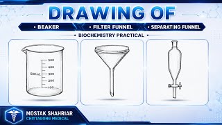 BEAKER &amp; FUNNEL DRAWING - PRACTICAL FIGURE of BIOCHEMISTRY - MS 