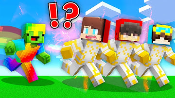 GODSPEED Speedrunners vs RAINBOW ARMOR Hunter : JJ, Cash and Nico vs Mikey in Minecraft Maizen!