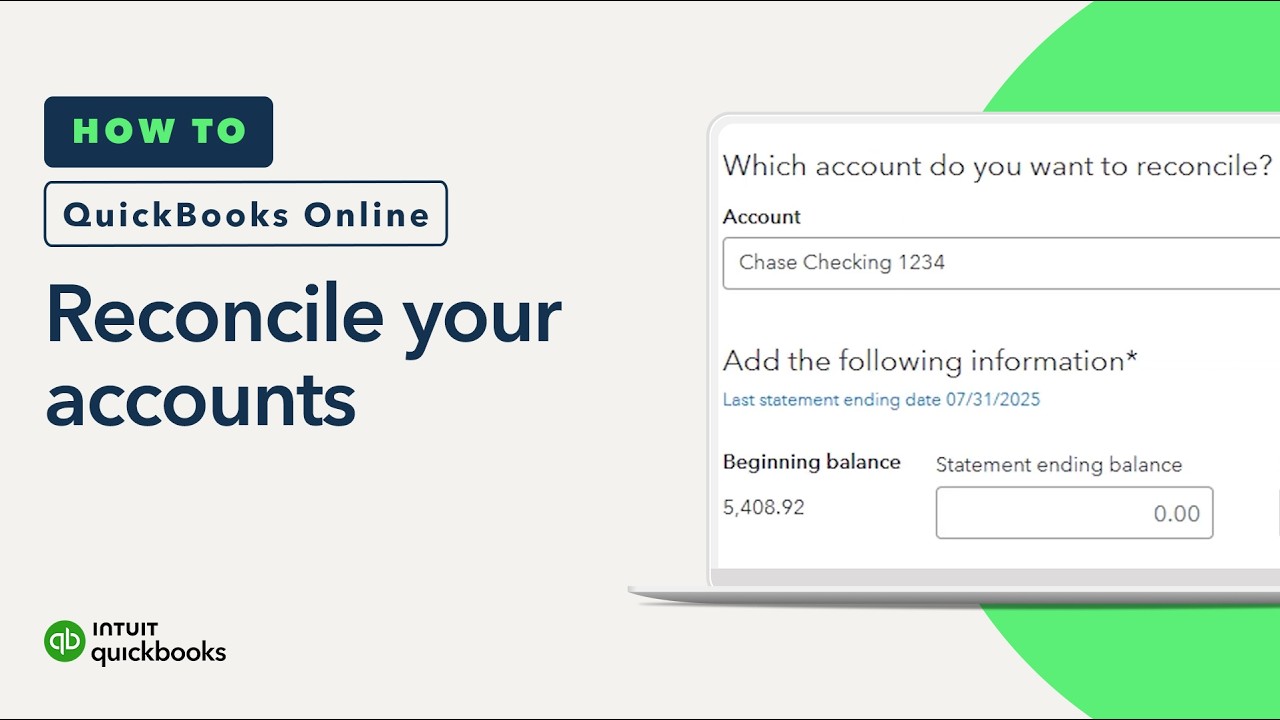 How to reconcile your accounts in QuickBooks Online