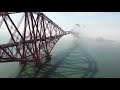 Forth Rail Bridge and a Haar by drone