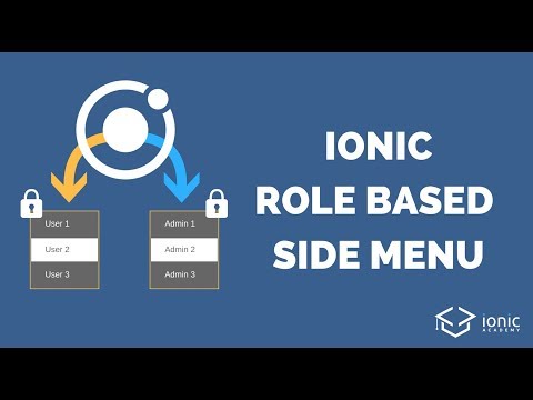 Ionic Side Menu With Role Based Authentication