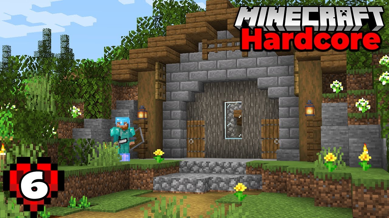 Minecraft Hardcore Let S Play Diamond Mine Entrance Episode 6 Youtube