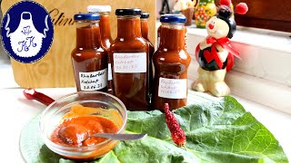 Rhabarber BBQ Sauce / Ketchup selber auf Vorrat herstellen