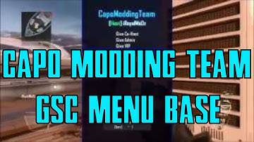 Black Ops 2 | Capo Modding Team GSC Menu Base v1 + Download