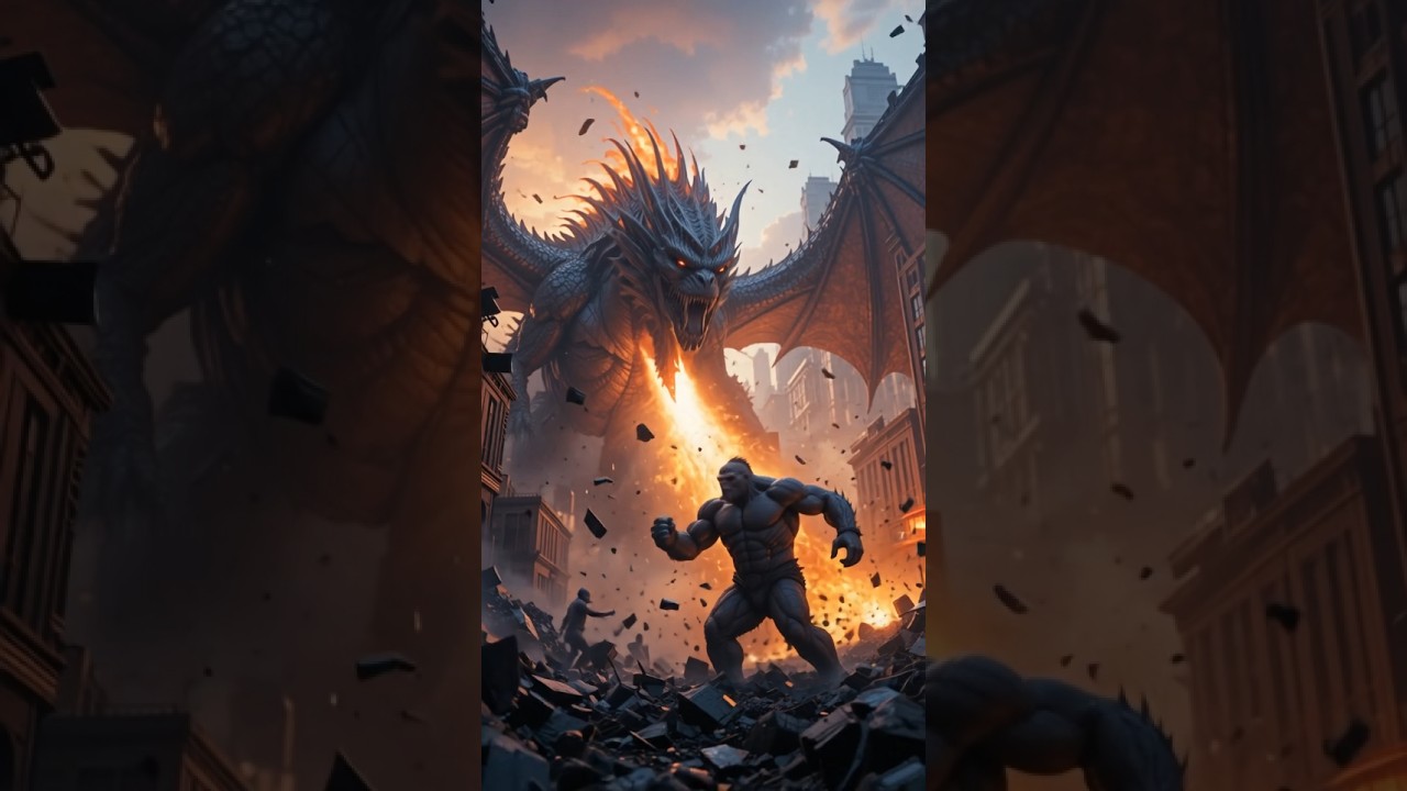 dragon vs kingkong fighting | 