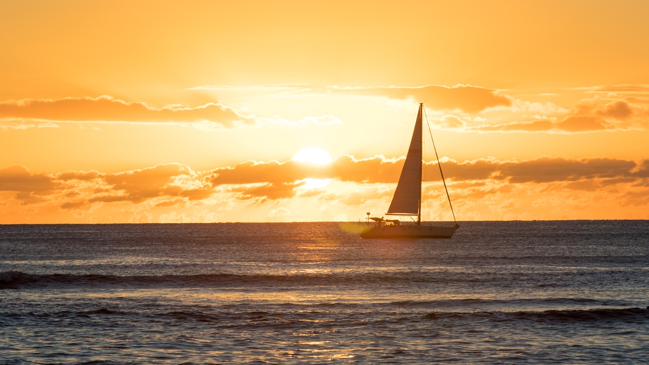 ハワイ カハナモクビーチの絶景夕日 Sunset Kahanomku Beach At Honolulu 4k60p Youtube