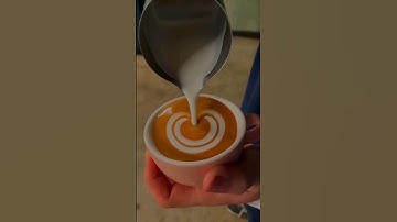 empty heart latte art #baristalife #art #barista