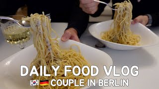Home Cooking Food Diary in Berlin: Spaghetti Cacio e Pepe, Korean Army Stew, Rice Cake