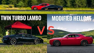 Modified Hellcat vs Underground Racing Lamborghini Gallardo vs Modified C7 Z06