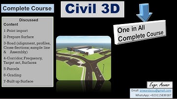 Complete Course Civil 3D|Import|Surfaces|Alignment|Profile|Assembly|Corridor|Sample Line| Parcels